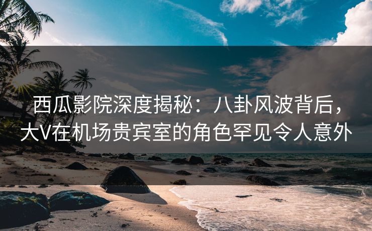 西瓜影院深度揭秘：八卦风波背后，大V在机场贵宾室的角色罕见令人意外