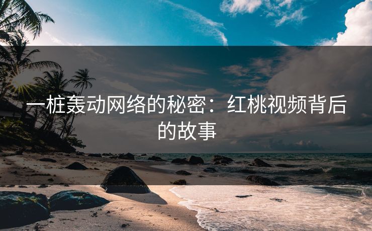 一桩轰动网络的秘密：红桃视频背后的故事